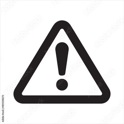 Warning alert sign icon with an exclamation mark vector illustration