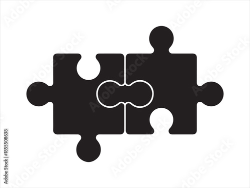 Silhouette Of A Puzzle Piece Vector, Black puzzle piece silhouette vector illustration