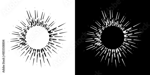 Dynamic abstract spiral sound wave rhythm lines. Circular spiral sound wave rhythm of lines. Circular futuristic abstract lines, black and white background.	