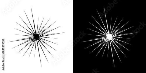 Dynamic abstract spiral sound wave rhythm lines. Circular spiral sound wave rhythm of lines. Circular futuristic abstract lines, black and white background.	
