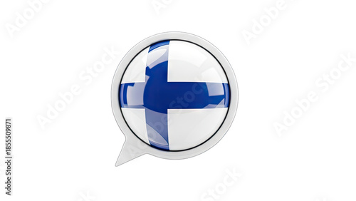 3D Finland Flag Speech Bubble Icon on transparent background Free Download 3D Finland Flag Speech Bubble Icon on transparent background - GFXLoad