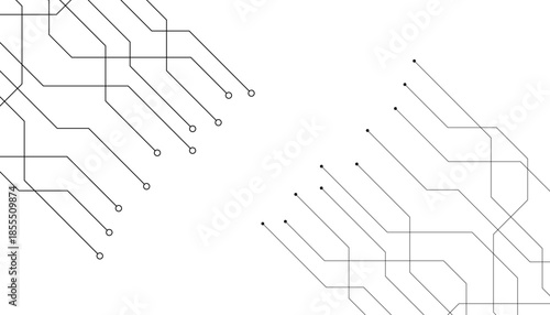 Abstract futuristic circuit board Illustration, Circuit board with various technology elements. Circuit board pattern for technology background. Vector illustration