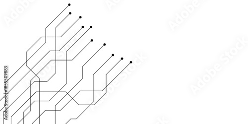 Abstract futuristic circuit board Illustration, Circuit board with various technology elements. Circuit board pattern for technology background. Vector illustration