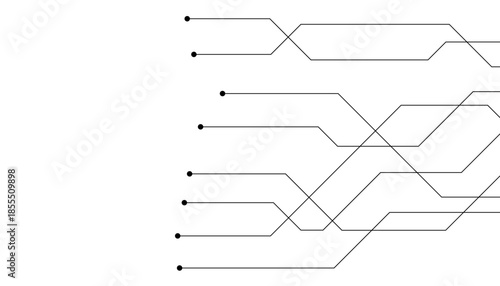 Abstract futuristic circuit board Illustration, Circuit board with various technology elements