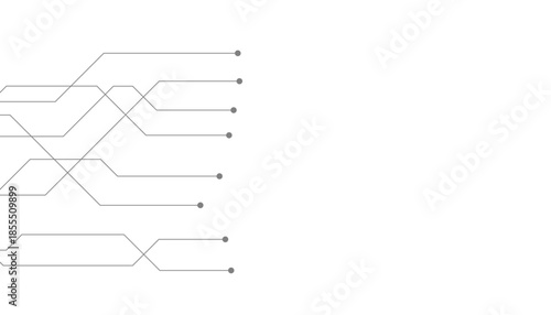 Abstract futuristic circuit board Illustration, Circuit board with various technology elements. Circuit board pattern for technology background. Vector illustration