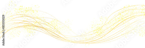 クリスマス風金色ブラシストロークが輝く豪華,透過背景ワイドサイズ