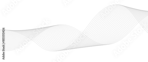 Abstract wavy grey blend technology liens background. Digital frequency track equalizer. Abstract frequency sound wave lines and twisted curve lines background. Banner design background. 
