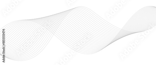 Abstract wavy grey blend technology liens background. Digital frequency track equalizer. Abstract frequency sound wave lines and twisted curve lines background. Banner design background.