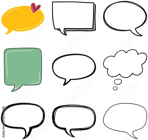 Hand Drawn Speech Bubbles