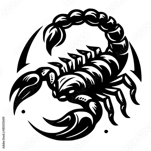 scorpion tattoo vector , vector illustration of a scorpion, silhouette of a scorpion 