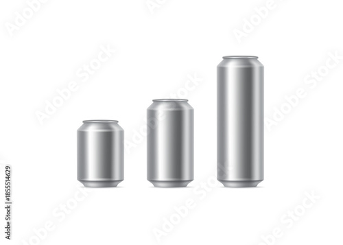 Aluminum can isolated on white stock illustration