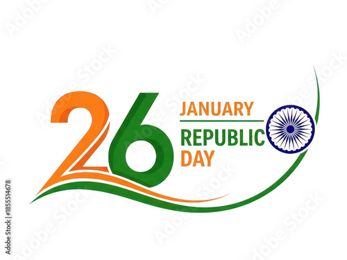 26 january republic day isolated on transparent background