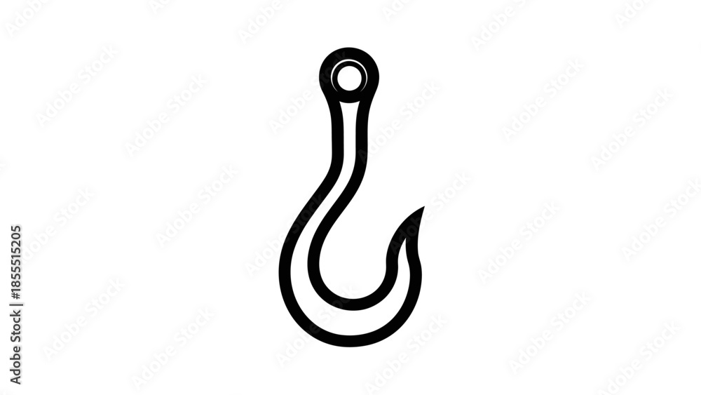 Obraz premium fishing hook on white background