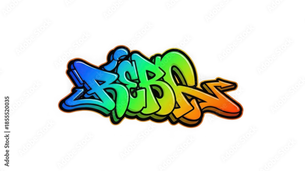 Fototapeta premium colorful graffiti style text bubble bbsns