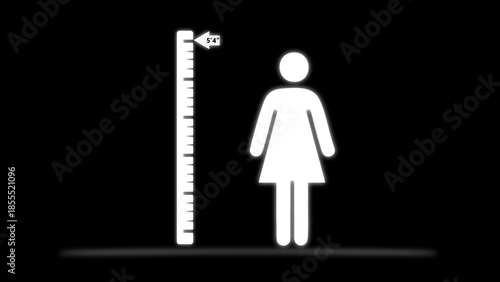 Height measurement of woman
