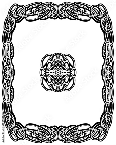 round frame with floral ornament