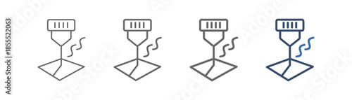 
outline icon set laser cutting with cutting machine design