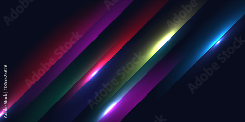 Abstract futuristic background with glowing light effect.Vector illustration.