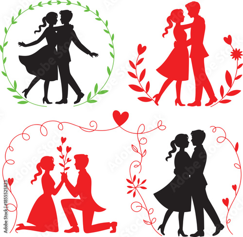 silhouette of a couple