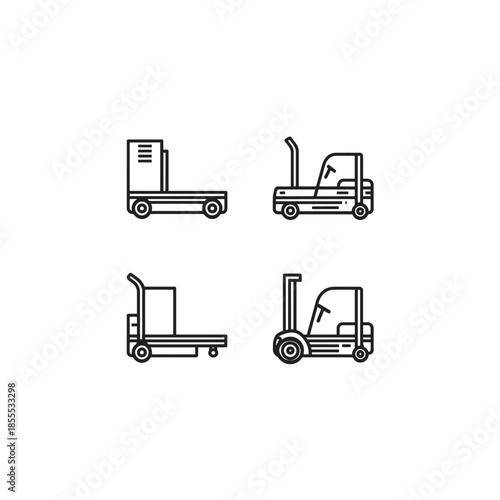 Transport Gurney Line Art With Minimal Design