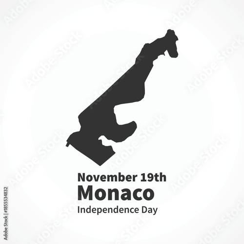 monaco map illustration on white background