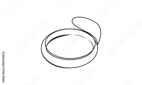 Engagement ring outline single line drawing for marriage design
