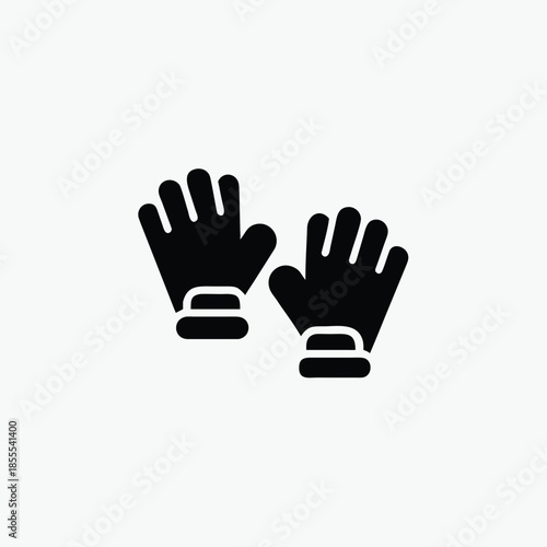  gloves icon silhoutte vector style template