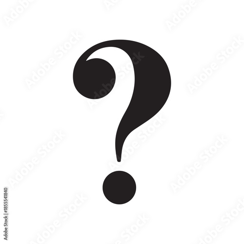 Question mark icon. Question mark simple black style symbol sign for apps and website, vector