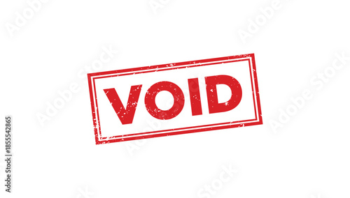 Red Grunge Void Rubber Stamp Seal on White Background