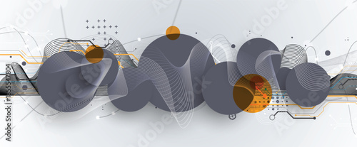Modern abstract technology and science background concept