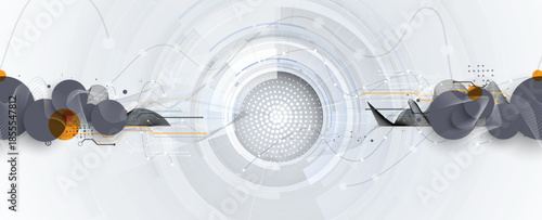Modern abstract technology and science background concept