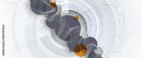 Modern abstract technology and science background concept