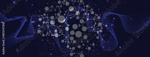 Modern abstract technology and science background concept