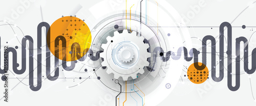 Modern abstract technology and science background concept