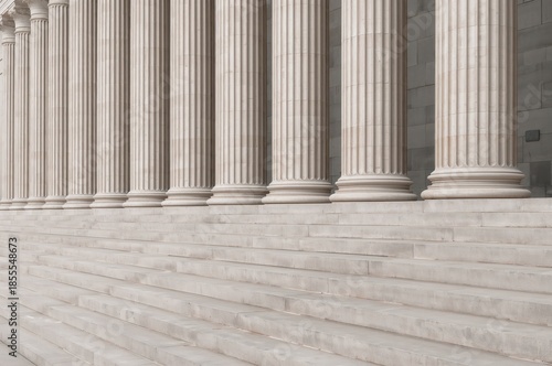 Wallpaper Mural Row of classical stone columns and steps representing law, justice and government architecture concepts. Torontodigital.ca