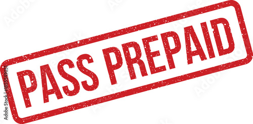 Rectangular grunge effect rubber stamp with text signifying that a service or product has been successfully prepaid