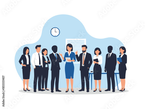 Business people discussing project in office