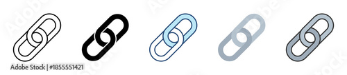 Link Icon Set Multiple Style Collection