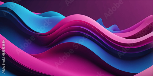 Abstract flowing wave background with smooth gradients and modern layered design