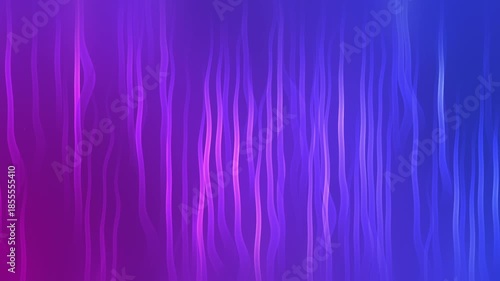Abstract Neon Light Streaks Flowing Vertically on Gradient Background.