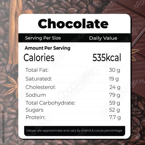 Chocolate Bar nutrition facts, nutrition facts nutrition facts, food label, calorie chart, protein infographic, healthy eating, vitamin chart, editable template, diet plan, meal prep nutrition