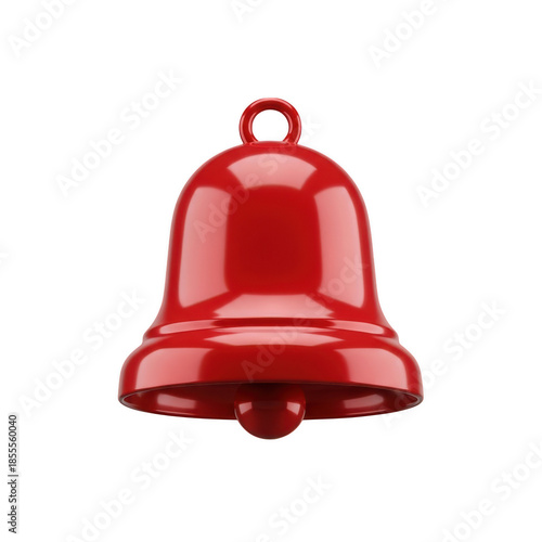 Red bell isolated on transparent background