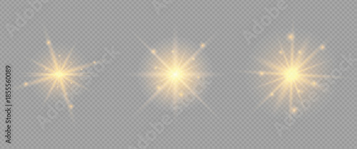 Bright lights shining with radiant beams