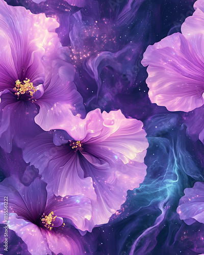 Floral or leaf pattern background suitable for wallpaper, fabric, or decorative design. Soft colors and natural style, ideal for digital and print use.