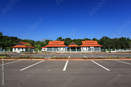 Chumphon, Thailand- 5 April 2015: Beautiful scenery of the roadside rest stop, Ban Pak Khlong Pathio