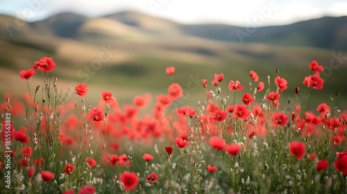 A beautiful floral scene featuring colorful and delicate flowers in a natural setting