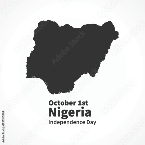 Nigeria map illustration on white background