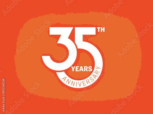 35th Anniversary Celebration Design Element.