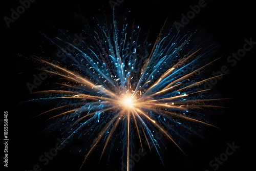Wallpaper Mural Cool blue firework spark spray with clean dark backdrop Torontodigital.ca