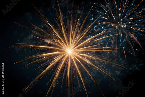 Dense firework spark explosion filling the background